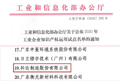 榮譽(yù)  科達(dá)制造榮列2020年工業(yè)企業(yè)知識產(chǎn)權(quán)運用試點名單